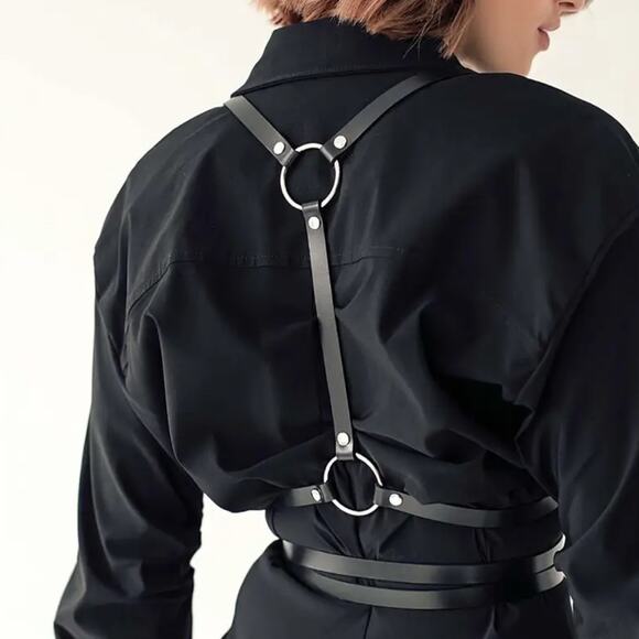 HOT! Black Strap Body Harness - Picture 1 of 8